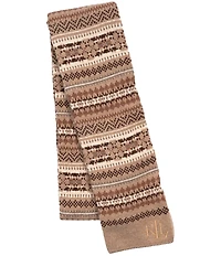 Lauren Ralph Lauren Tonal Fair Isle Pull Through Scarf