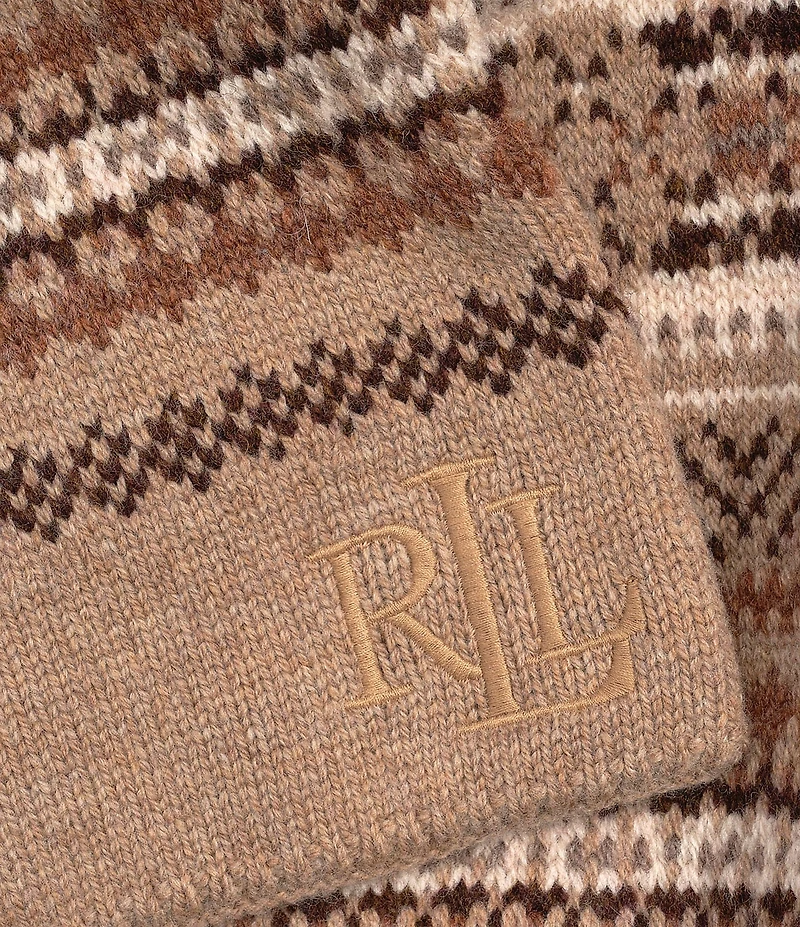 Lauren Ralph Lauren Tonal Fair Isle Pull Through Scarf