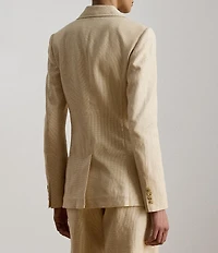 Lauren Ralph Lauren Tweed Notch Collar Long Sleeve Blazer