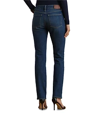 Lauren Ralph Lauren Twill Denim Mid-Rise Straight Ankle Jeans