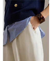 Lauren Ralph Lauren Twill High Rise Wide Leg Full Length Pants