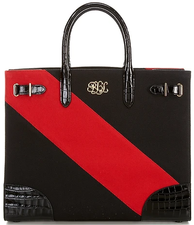Lauren Ralph Lauren Two-Tone Canvas Large Devyn Tote Bag