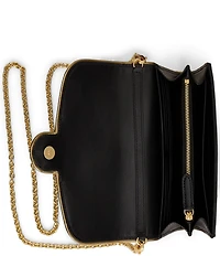 Lauren Ralph Lauren Adair Medium Leather Contrast Piping Crossbody Bag