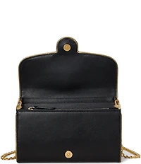 Lauren Ralph Lauren Adair Medium Leather Contrast Piping Crossbody Bag