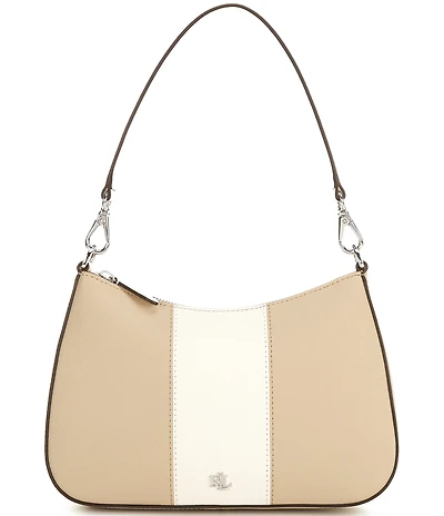 Lauren Ralph Lauren Danni Medium Two-Tone Leather Shoulder Bag