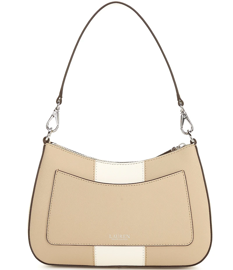 Lauren Ralph Lauren Danni Medium Two-Tone Leather Shoulder Bag