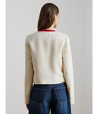 Lauren Ralph Lauren Two-Tone Linen Blend Twill Blazer