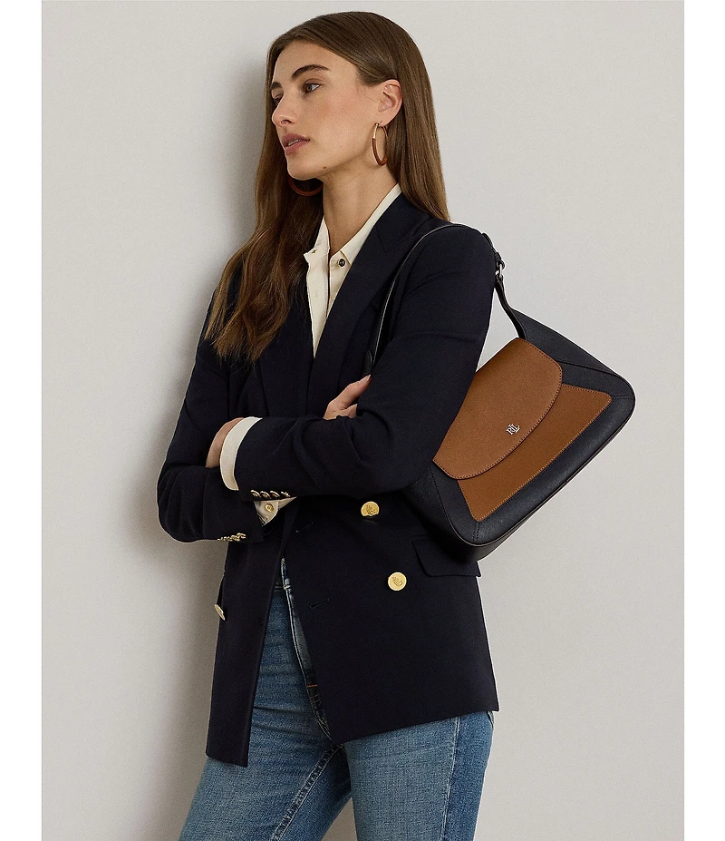 Lauren Ralph Lauren Two-Tone Medium Schylar Shoulder Bag