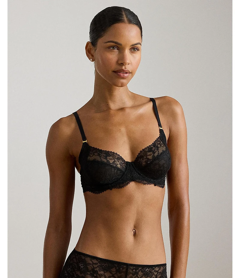 Lauren Ralph Lauren Unlined Full-Coverage Lace Bra