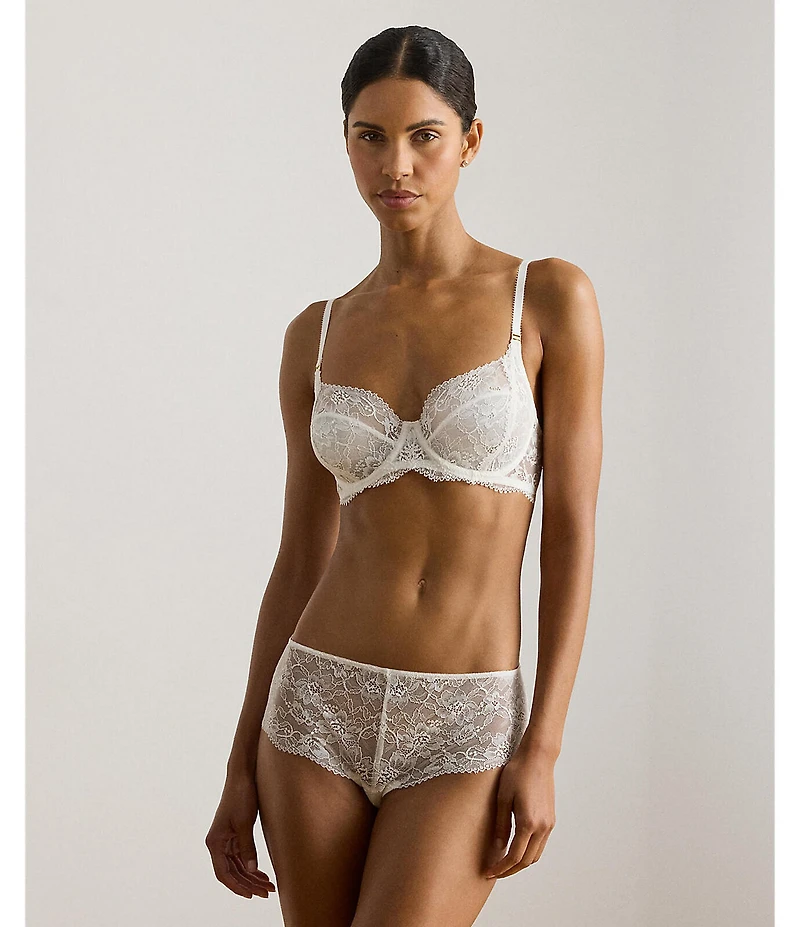 Lauren Ralph Lauren Unlined Full-Coverage Lace Bra