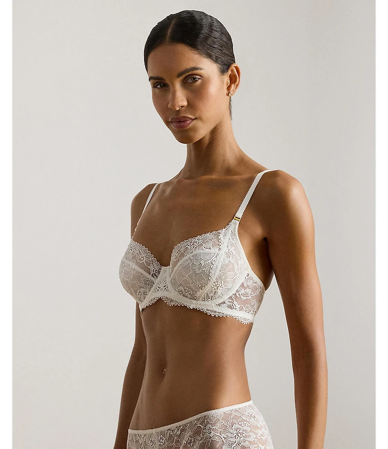 Lauren Ralph Lauren Unlined Full-Coverage Lace Bra