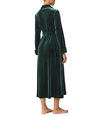Lauren Ralph Lauren Velvet Long Sleeve Shawl Collar Long Robe