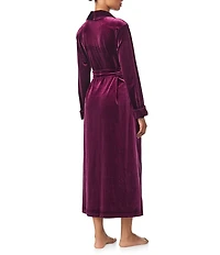 Lauren Ralph Lauren Velvet Long Sleeve Shawl Collar Long Robe