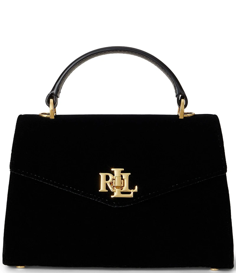 Lauren Ralph Lauren Farrah Small Velvet Satchel Bag
