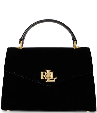 Lauren Ralph Lauren Farrah Small Velvet Satchel Bag