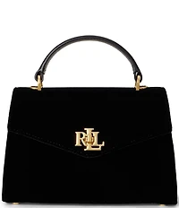 Lauren Ralph Lauren Farrah Small Velvet Satchel Bag