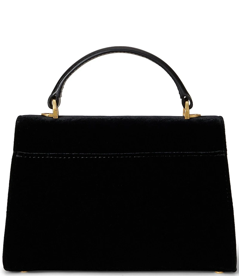 Lauren Ralph Lauren Farrah Small Velvet Satchel Bag
