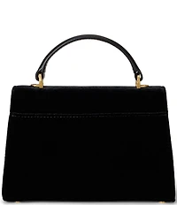 Lauren Ralph Lauren Farrah Small Velvet Satchel Bag