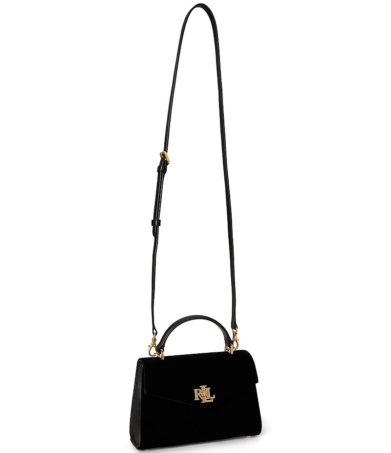 Lauren Ralph Lauren Farrah Small Velvet Satchel Bag