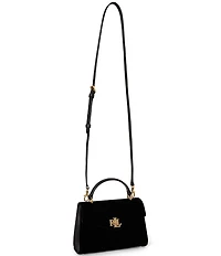 Lauren Ralph Lauren Farrah Small Velvet Satchel Bag
