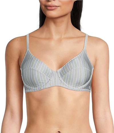 Lauren Ralph Lauren Vintage Satin Cut & Sewn Menswear Stripe Bra