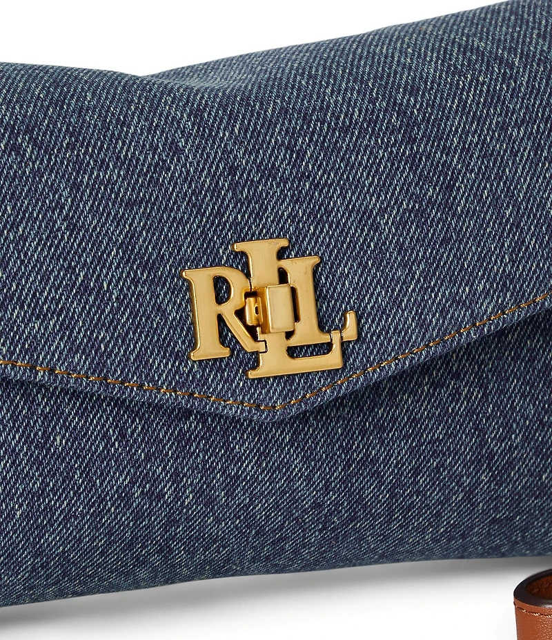 Lauren Ralph Lauren Tanner Washed Denim Crossbody Bag