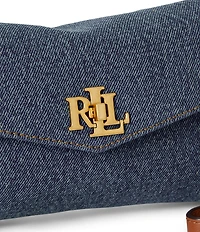 Lauren Ralph Lauren Tanner Washed Denim Crossbody Bag