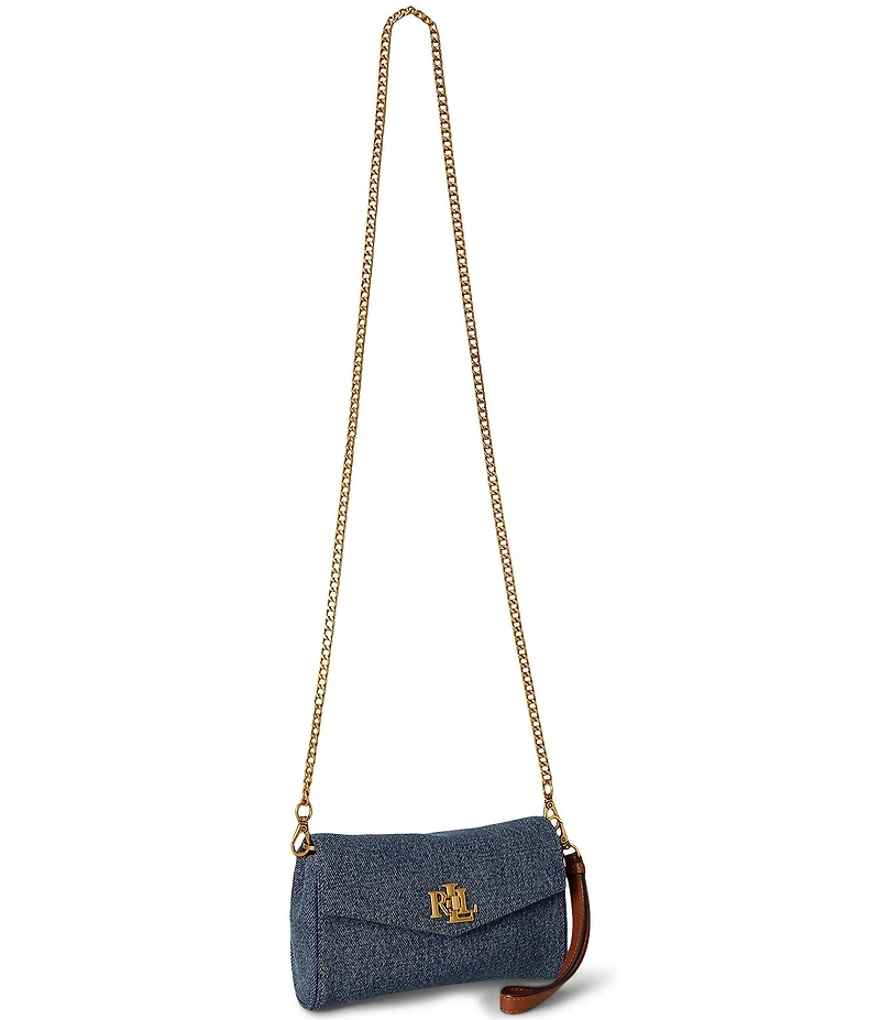 Lauren Ralph Lauren Tanner Washed Denim Crossbody Bag