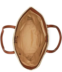 Lauren Ralph Lauren Whitney Medium Straw Tote Bag