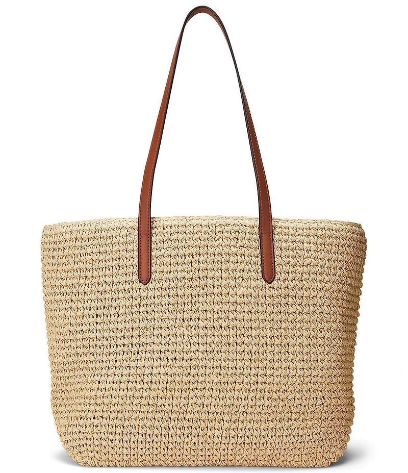 Lauren Ralph Lauren Whitney Medium Straw Tote Bag