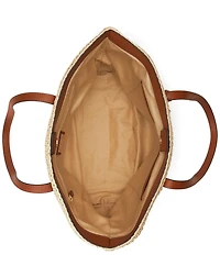 Lauren Ralph Lauren Whitney Medium Straw Tote Bag