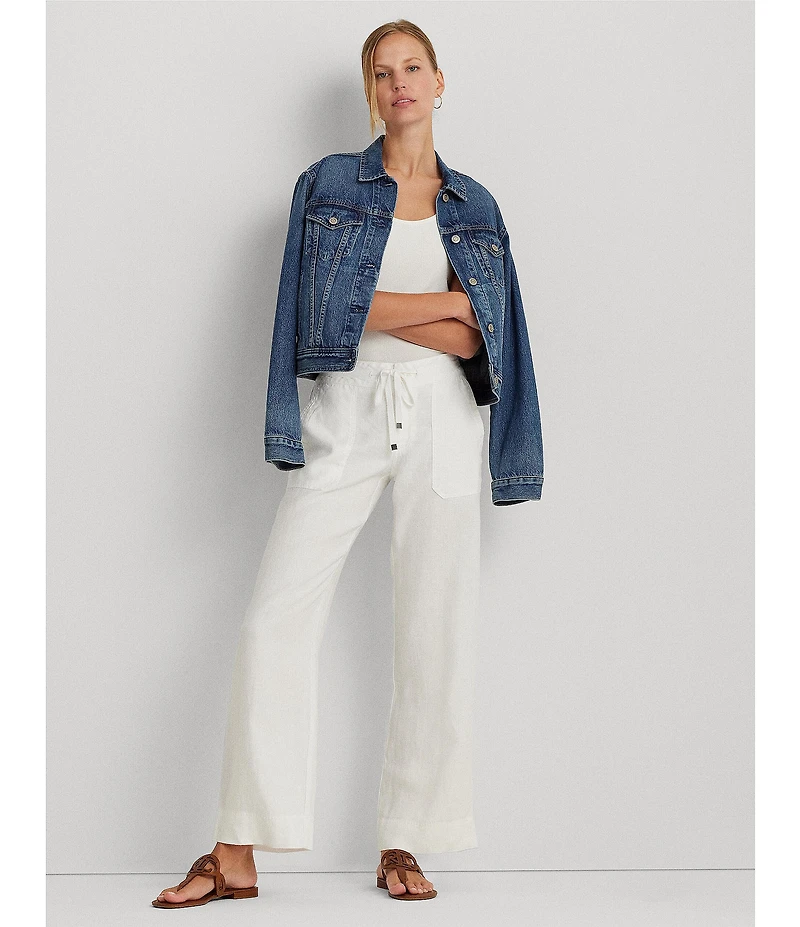 Lauren Ralph Lauren Wide Leg Linen Pants