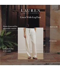Lauren Ralph Lauren Wide Leg Linen Pants