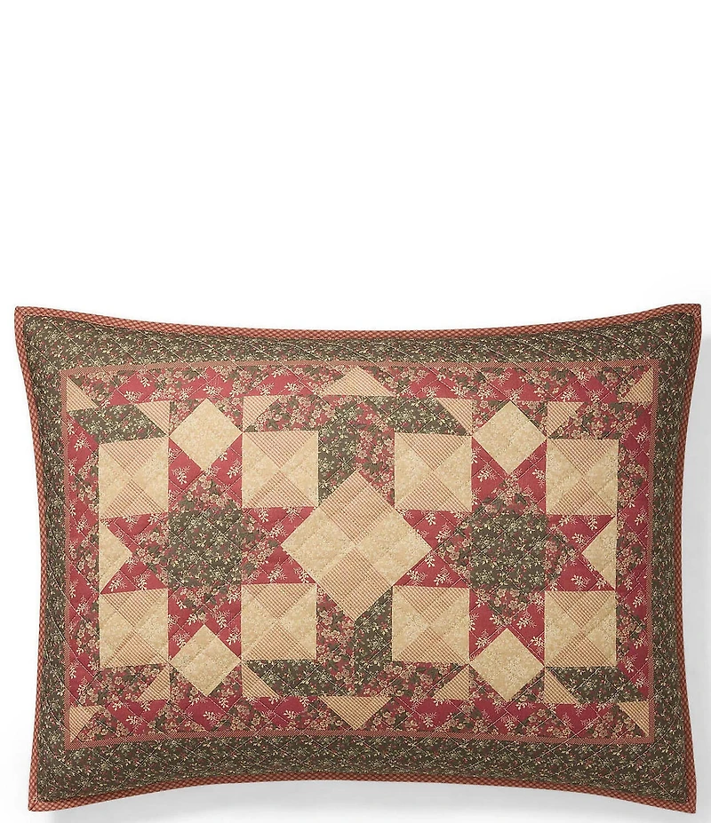 Lauren Ralph Lauren Winslow Geometric Floral Patterned Reversible Sham