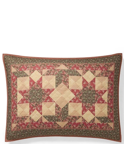 Lauren Ralph Lauren Winslow Geometric Floral Patterned Reversible Sham