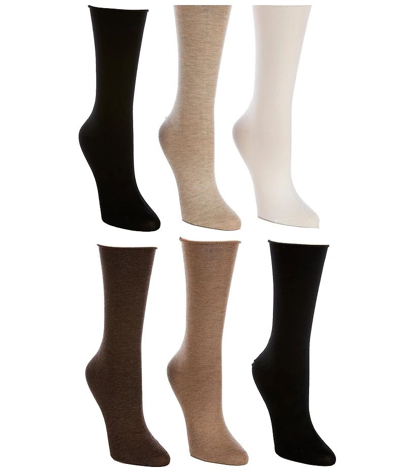 Lauren Ralph Lauren Women's Roll-Top Trouser Socks, 6 Pack