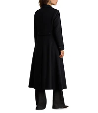 Lauren Ralph Lauren Wool Blend Notch Collar Max Single Button Fit & Flare Coat