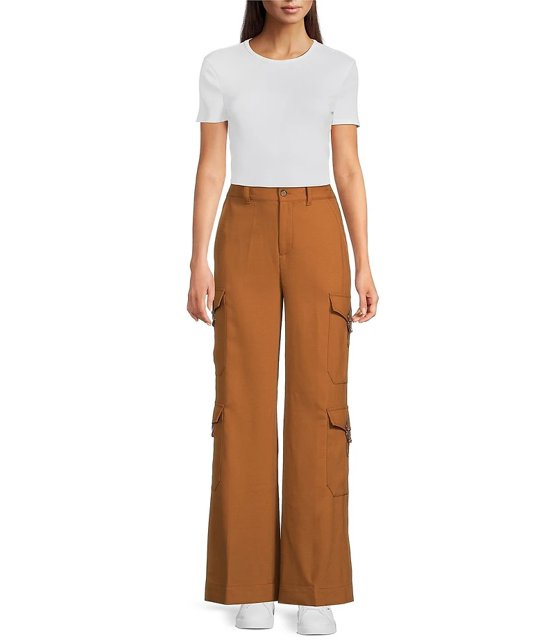Lauren Ralph Lauren Wool Blend Wide Leg Cargo Pants