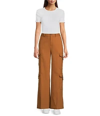 Lauren Ralph Lauren Wool Blend Wide Leg Cargo Pants