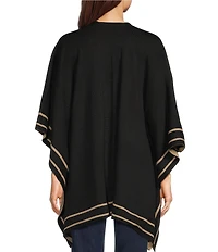 Lauren Ralph Lauren Wool Border Ruana