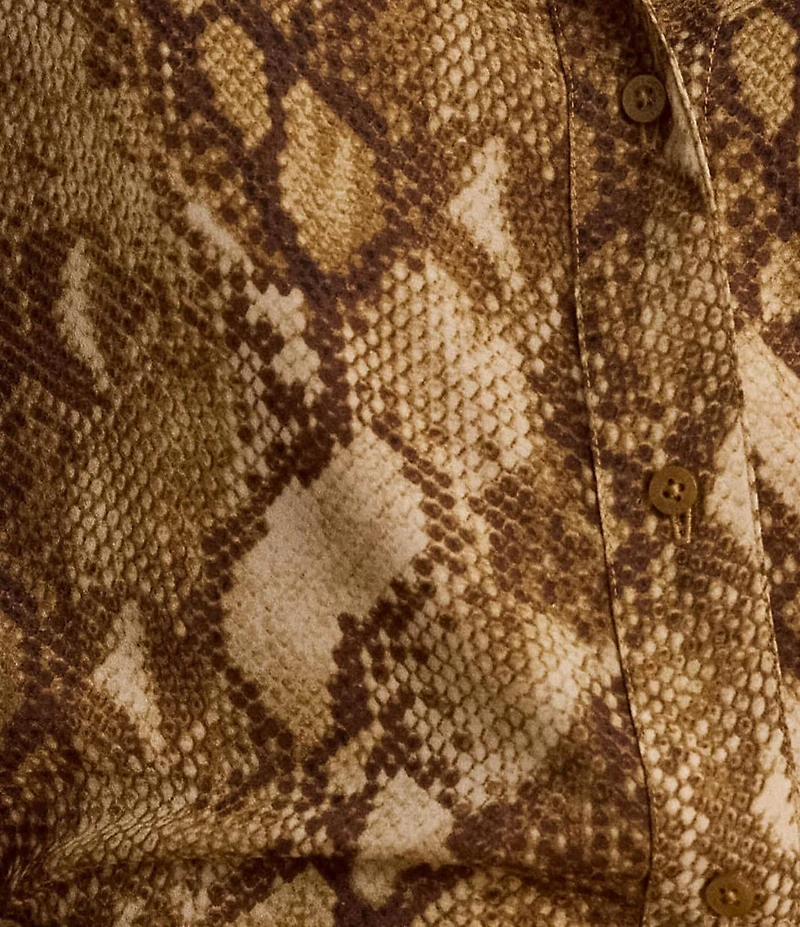 Lauren Ralph Lauren Woven Georgette Print Point Collar Long Sleeve Shirt