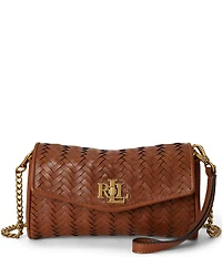 Lauren Ralph Lauren Woven Leather Tanner Wrist Crossbody Wallet