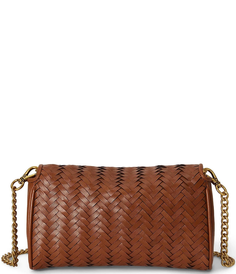 Lauren Ralph Lauren Woven Leather Tanner Wrist Crossbody Wallet