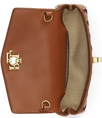 Lauren Ralph Lauren Woven Leather Tanner Wrist Crossbody Wallet