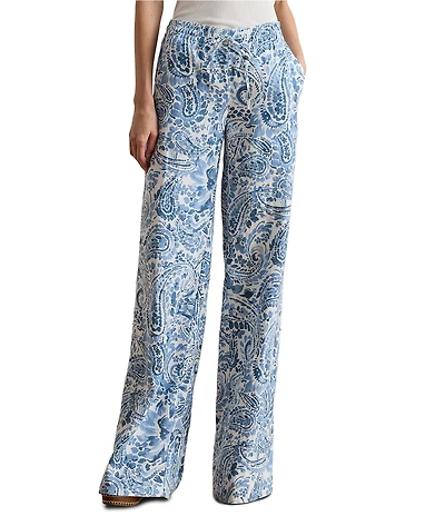 Lauren Ralph Lauren Woven Paisley Print Wide Leg Coordinating Pants