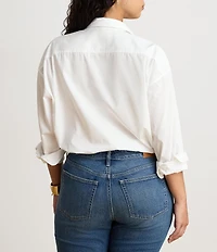 Lauren Ralph Lauren Woven Point Collar Long Sleeve Shirt