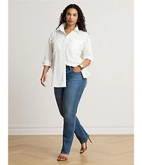 Lauren Ralph Lauren Woven Point Collar Long Sleeve Shirt