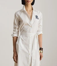 Lauren Ralph Lauren Woven Point Collar Long Sleeve Shirt Dress