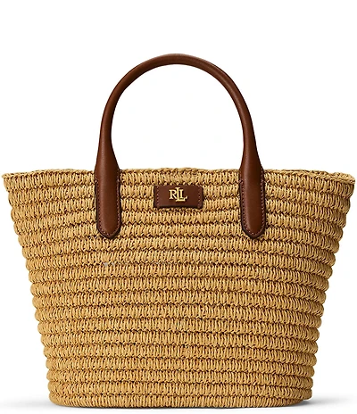 Lauren Ralph Lauren Brie Medium Straw Tote Bag