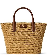 Lauren Ralph Lauren Brie Medium Straw Tote Bag